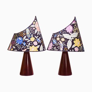 Postmodern Table Lamps attributed to Massimo Valloto for Missoni, Italy, 1980s, Set of 2