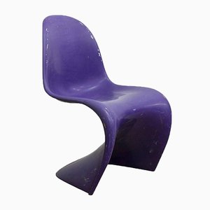 Sedia impilabile viola di Verner Panton per Herman Miller, anni '70