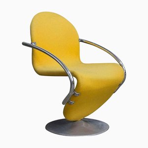 1-2-3 Series Easy Chair in Yellow by Verner Panton, 1973