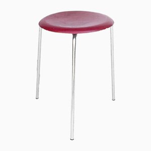 3170 Red Stackable Stools by Arne Jacobsen, 1953, Set of 3