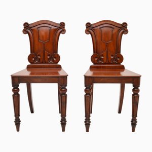 Antique William IV Hall Chairs, 1830, Set of 2