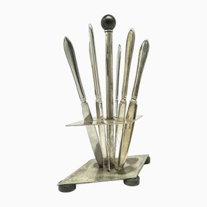 Art Deco Knife Stand from WMF, Germany, 1930s, Set of 7
