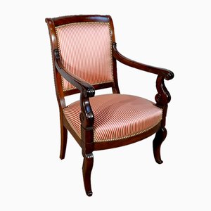 Chaise en Acajou de Cuba, Début 19ème Siècle