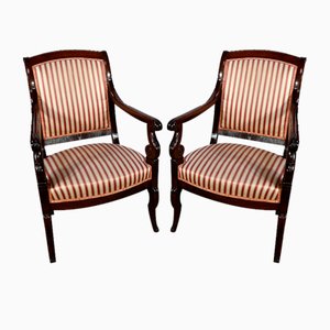 Set of Early 19th Century Massive Cuba Mahogany Armchairs