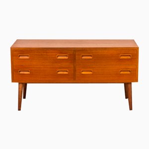 Low Chest of Drawers in Teak by Carlo Jensen for Hundevad & Co., 1960s