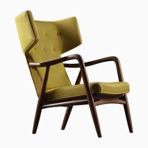 Fauteuil à Oreilles par Eva Koppel pour Slagelse Møbelværk, Danemark, 1947