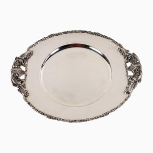 Tray with Silver Leaves from Arioli Piero, Milan, 1900s