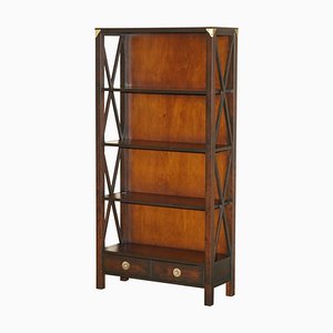 Small Laura Ashley Hardwood and Brass Military Campaign Bookcase