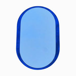Mid-Century Modern Cobalt Blue Wall Mirror from Veca, Italy
