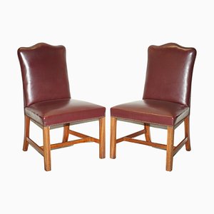 Chaises de Bureau Spencer House en Cuir, Set de 2