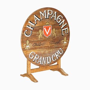 French Vendange Champagne Wine Tasting Table with Armorial Coat of Arms, 1854