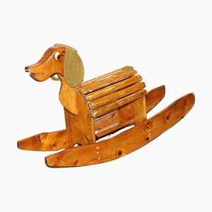 Handmade Childrens Rocking Horse of Dachshund Sausage Dog, 1930s