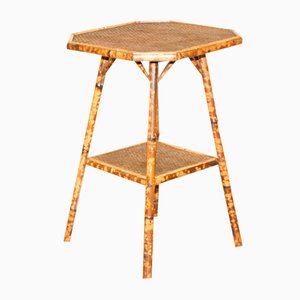 Antique 19th Century Victorian Tiger Bamboo Side Table, 1880s