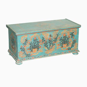 European Paint Blanket Chest Coffer Trunk, 1802