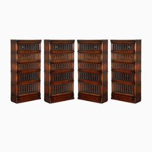 Solicitors Stacking Bookcases Drawer Bases from Globe Wernicke, Set of 4