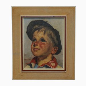 Brandsma, Young Boy, 1930, Olio su tela, con cornice