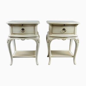 Ivory Single Drawer Nightstands Tables from Willis & Gambier, Set of 2