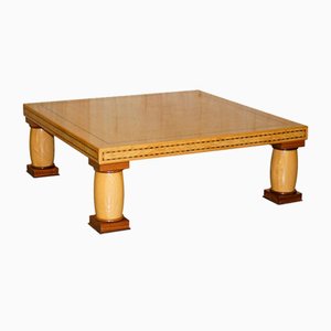 Tavolino da caffè grande in radica di noce, legno satinato e quercia di Andrew Varah