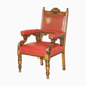 Antique English Victorian Armchair, 1880