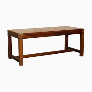 Vintage Hardwood Kennedy Military Campaign Coffee Table from Harrods London