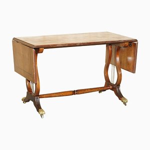 Mesa de centro extensible vintage de madera flameada