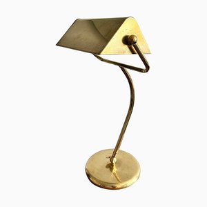 Art Deco Articulated Brass Bankers Table Lamp