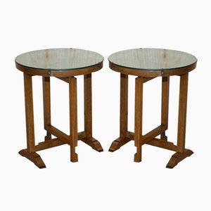 Chinese Export Chinoiserie Side Tables, 1940, Set of 2