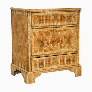 Antique William & Mary Pine Oyster Laburnum Wood Chest of Drawers, 1700