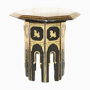 Antique Victorian Chinoiserie Lacquered Folding Side Table