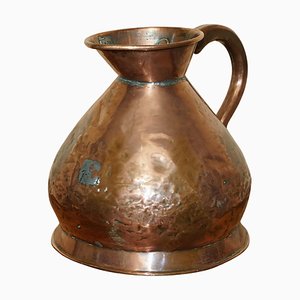 Georgischer 2 Gallonen Krug aus Kupfer & Messing mit Punzierung und Stempel