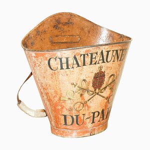 Antique French Chateaunef du Pape Decorative Grape Hod with Original Leather Straps, 1860