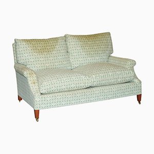 Ticking Fabric Sofa with Feather Fill Cushions from Howard & Sons Ltd