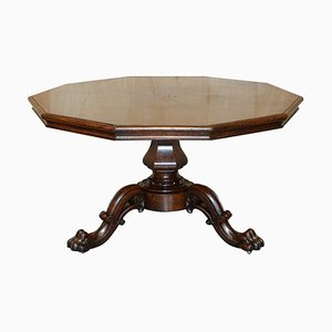 Lamb of Manchester Burr Walnut Dining Centre Table, 1880s