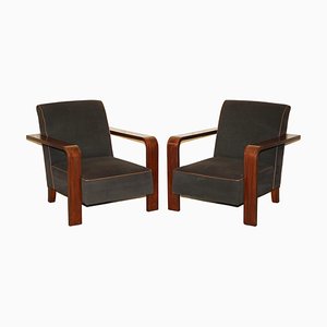 Armchairs in Mohair Leather from Ralph Lauren, Set of 2
