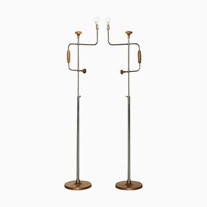 Lampadaires Télescopiques Ajustables Vintage par David Linley, Set de 2