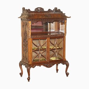 Antike Chippendale Pagode Vitrine