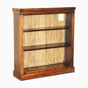 Antique Victorian Hardwood Open Library Bookcase, 1880s