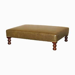 Brown Leather Ottoman from George Smith