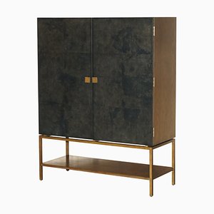 Chichester Black Vellum Shelveing Storage Cabinet by Julian for Pollock