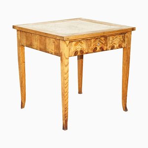 Laburnum Oyster Wood Marble Topped Food Preparation Table