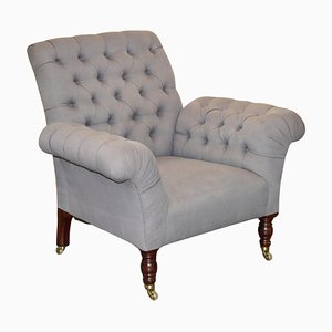 Grey Butterfly Chesterfield Armchair