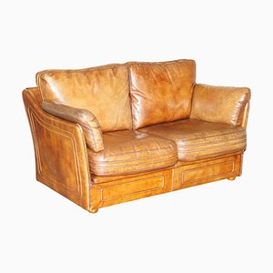 Vintage Mid-Century Modern Brown Leather Sofa from Roche Bobois