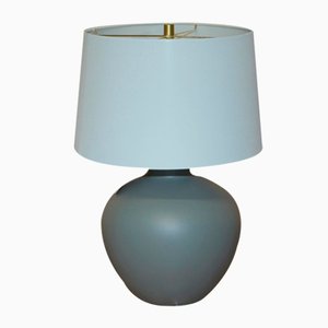Lampade da tavolo a forma di vaso grigio in ceramica di Ralph Lauren