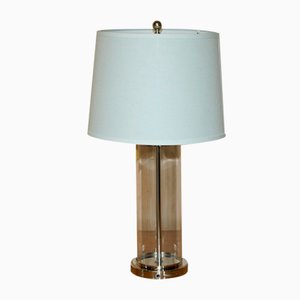 Silberne Storm Lantern Glas Tischlampe von Ralph Lauren