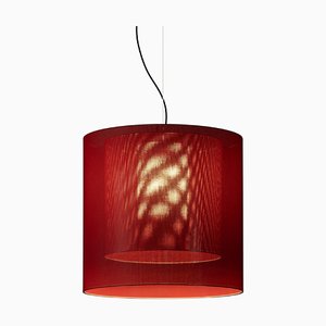 Lampe à Suspension Moaré LM Rouge par Antoni Arola