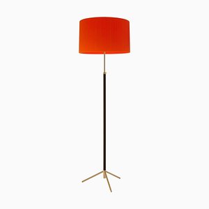 Lámpara de pie Pie De Salón G2 en rojo y latón de Jaume Sans