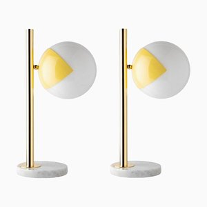 Pop-Up Dimmable Yellow Table Lamps by Magic Circus Editions, Set of 2