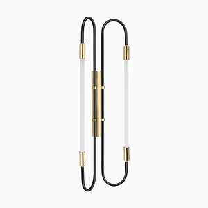 Neon Double 170 Back and Brass Wall Lamp by Magic Circus Editions