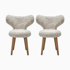 Chaises WNG en Peau de Mouton par Mazo Design, Set de 2