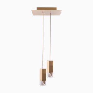 One Brass Duet Hanging Lamp by Formaminima